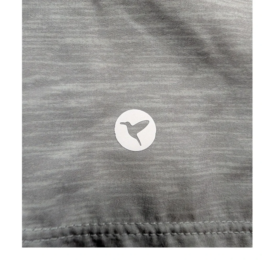 Birddogs Gym Shorts Men XXL Gray Space Dye Elastic Waist Zipper Pockets Athletic